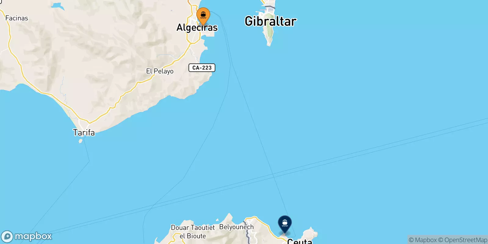 Ferries de Algeciras a Ceuta