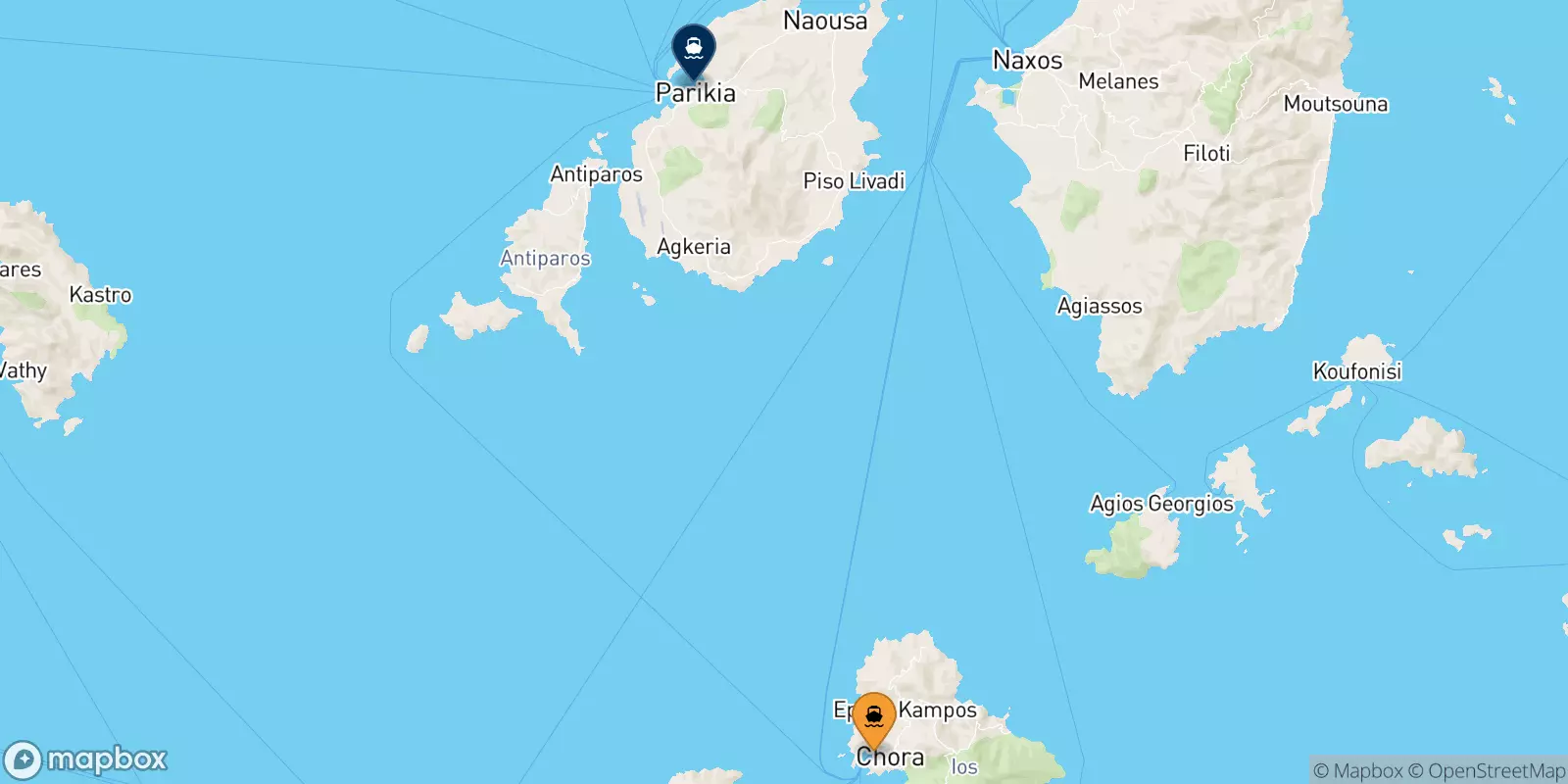 Ferries de Ios a Paros