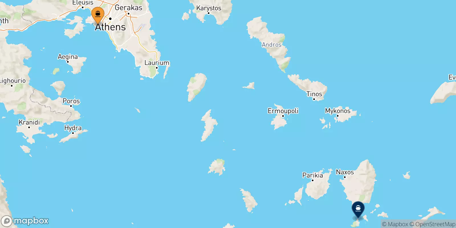 Ferries de El Pireo a Iraklia