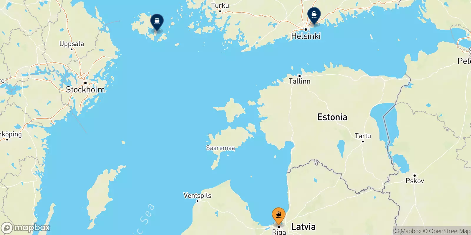 Ferries de Letonia a Finlandia