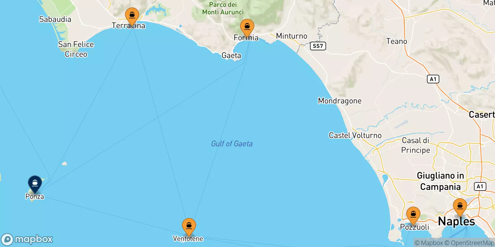 Ferries de Italia a Ponza