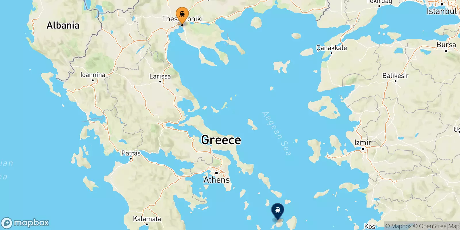 Ferries de Salónica a Paros