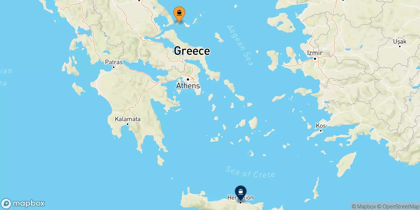 Ferries de Skiathos a Creta