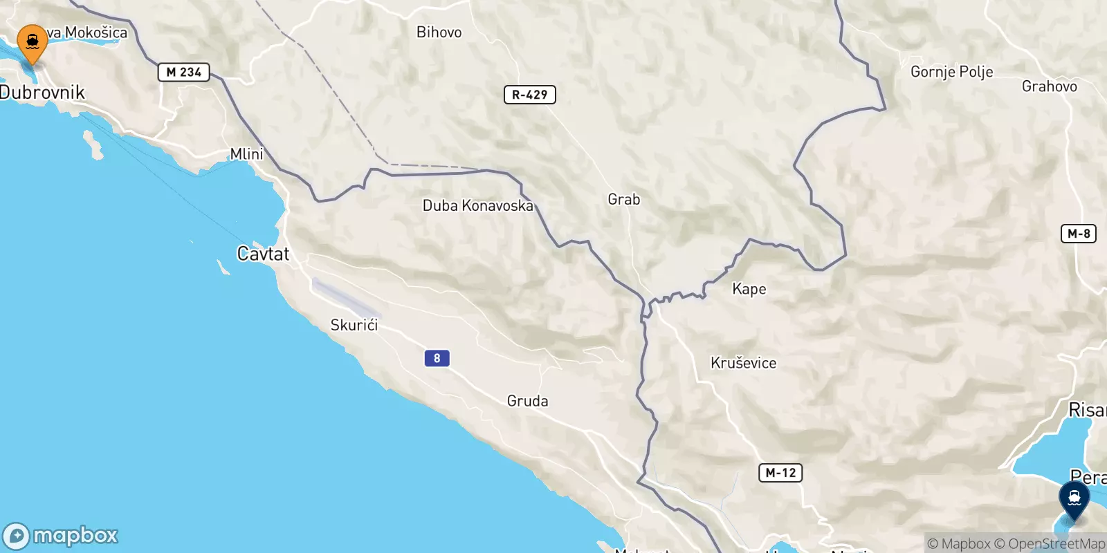 Ferries de Croacia a Montenegro