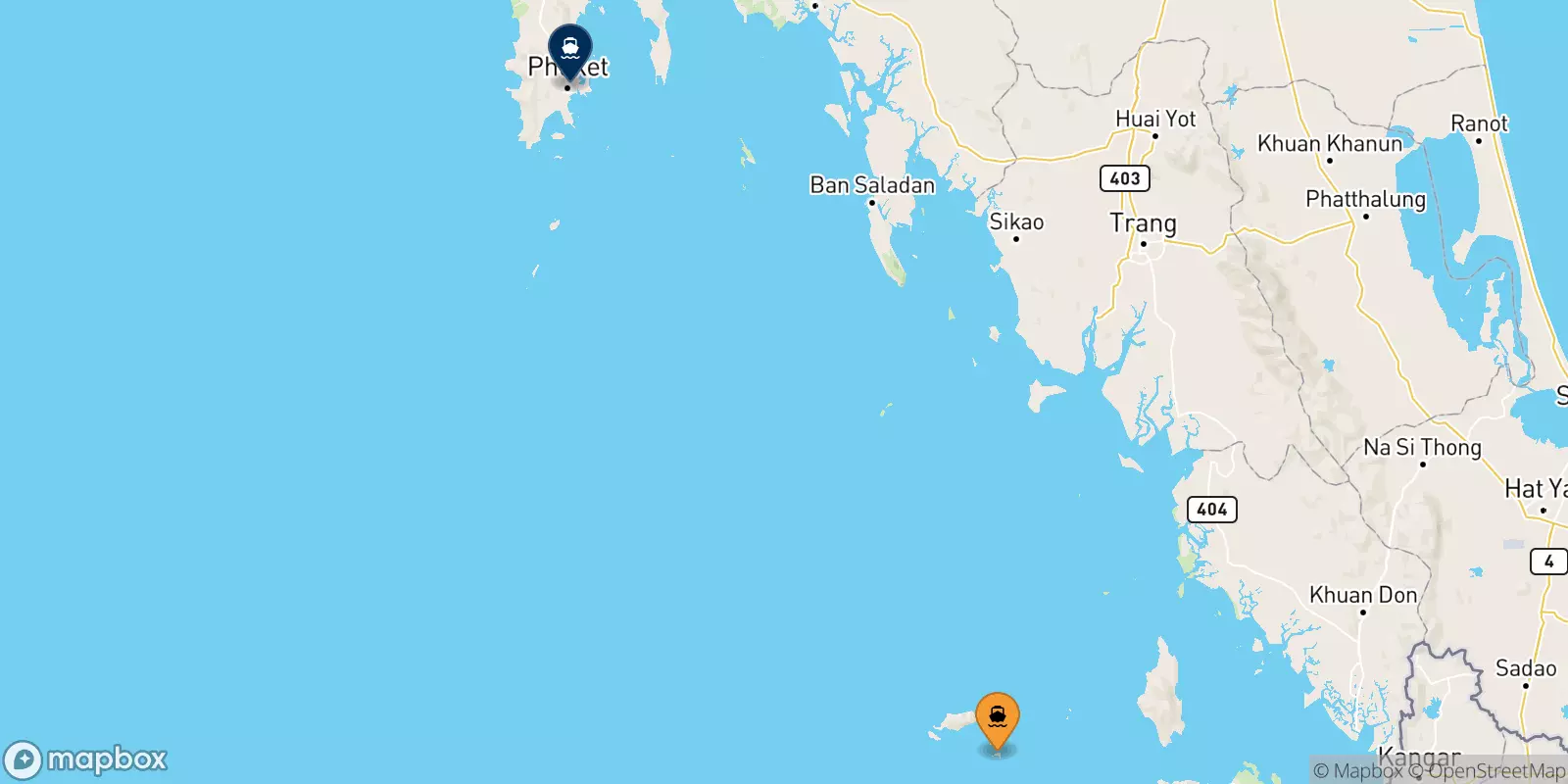 Ferries de Koh Lipe (Bundhaya Pier) a Isla De Phuket