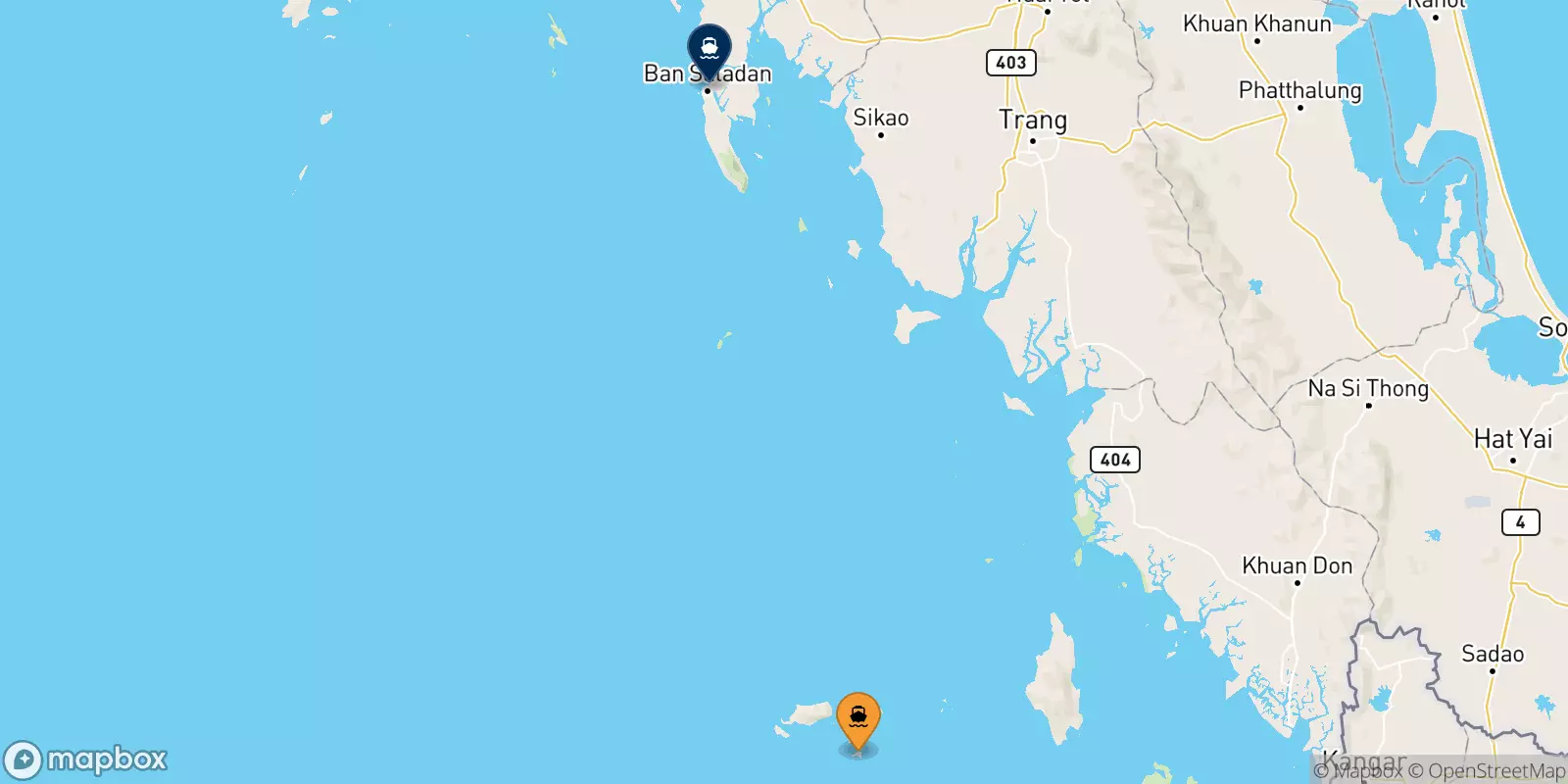 Ferries de Koh Lipe (Bundhaya Pier) a Koh Lanta (Saladan Pier)