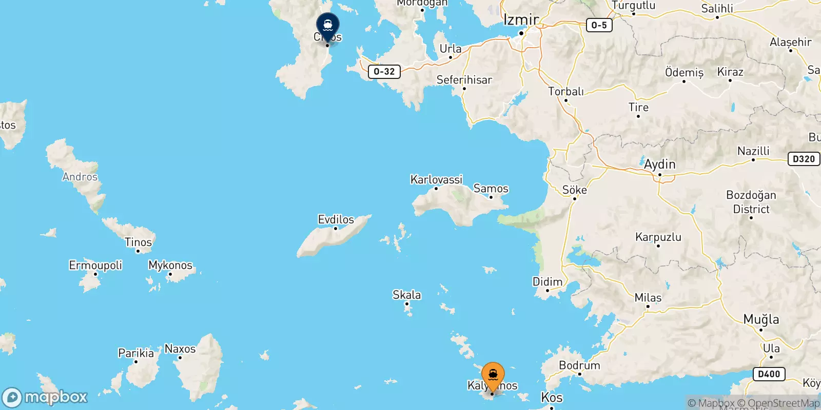 Ferries de Kalymnos a Quios
