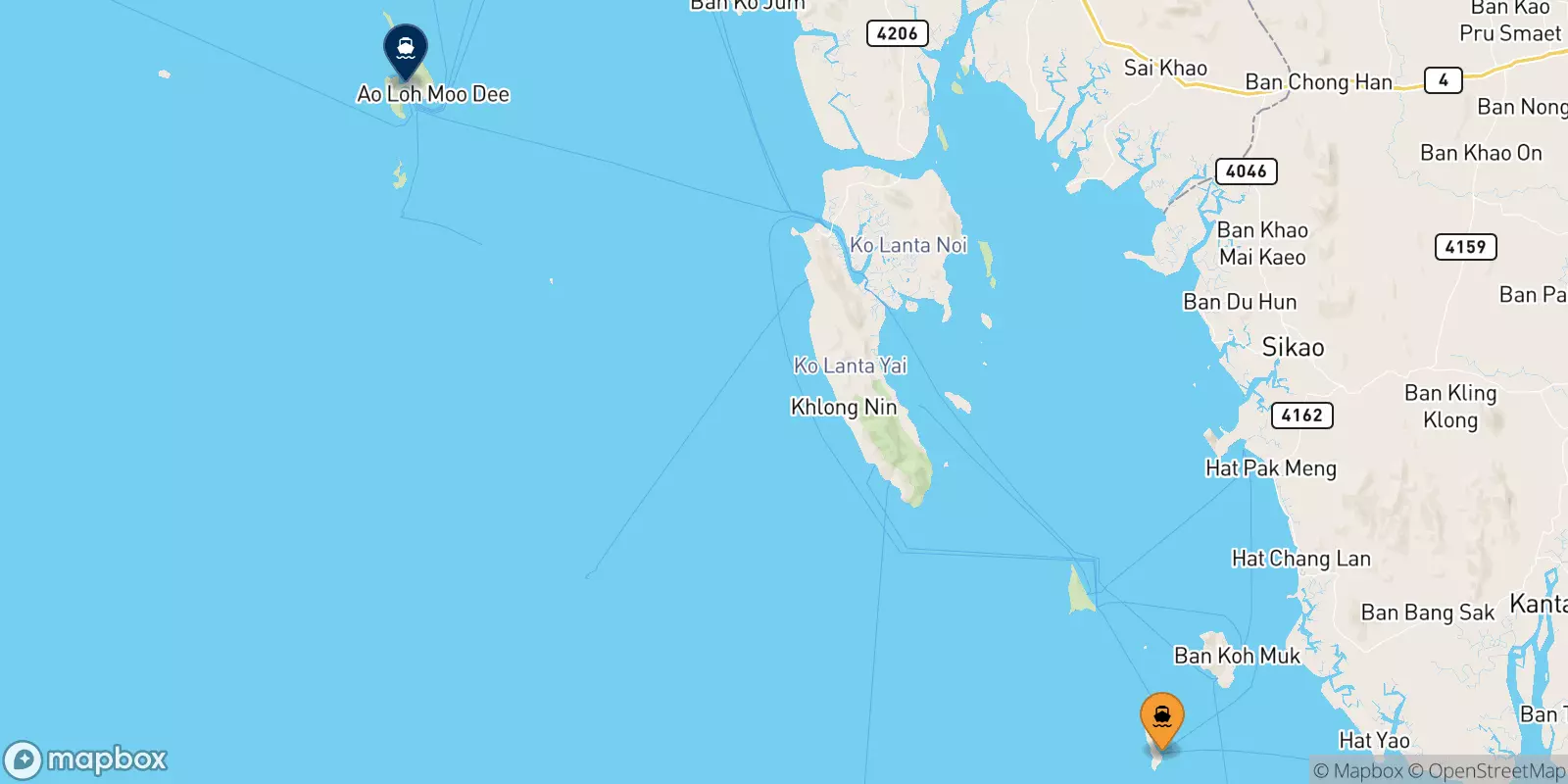 Ferries de Koh Kradan Beach a Islas Phi Phi